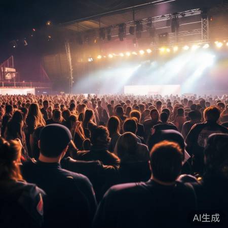 音乐节奇观：警察背对舞台