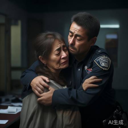 民警含泪拥抱感人故事