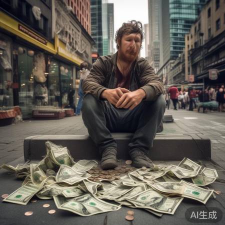 男子挥霍百万后剩28元