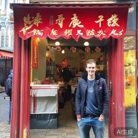 丹麦小哥用中国风吸引丹麦顾客